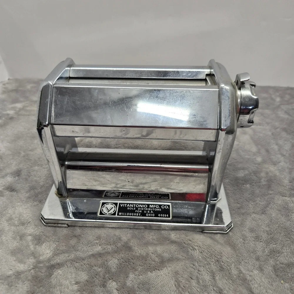 Vintage Imperia Tipo Lusso Pasta Machine Vitantonio Made in Italy Chrome Roller‎